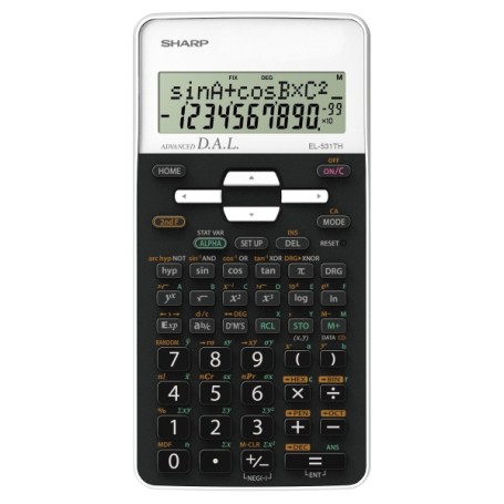 Sharp EL-531TH calcolatrice Tasca Calcolatrice scientifica Nero, Bianco (SH-EL531THBWH)