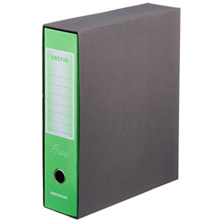 Brefiocart Brefio Fluo raccoglitore ad anelli A4 Nero, Verde (0201190VF)