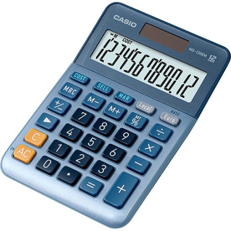 Casio MS-120EM calcolatrice Desktop Calcolatrice con display Blu (MS-120EM-W-EP)