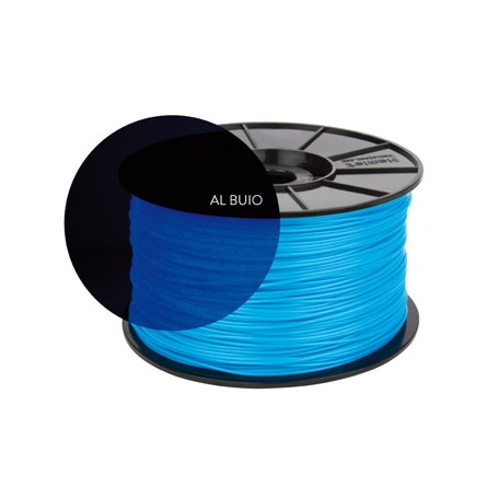 Hamlet Bobina di filamento per stampanti 3D 3DX100 in ABS Blu fosforescente al buio da 1kg (HP3DXROLB2BF)