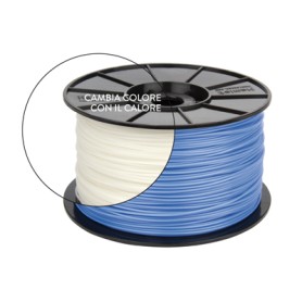 Hamlet Bobina di filamento per stampanti 3D 3DX100 in ABS termosensibile: cambia colore con il calore da Blu a Bi (HP3DXROLB2WT)