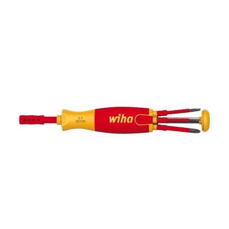 Schraubendreher mit Bit Magazin LiftUp electric (rot/gelb, 7-teilig) (38613)