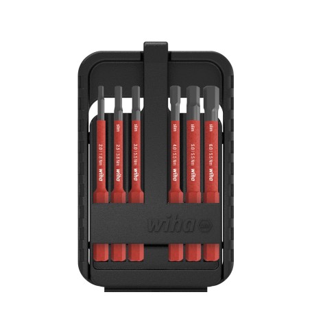 Bit-Satz slimBit electric (rot, 7-teilig) (43156)