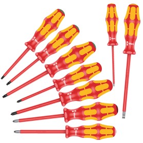 160 i/162 i/167 i/9 Schraubendrehersatz Kraftform Plus Serie 100 (rot/gelb, 9-teilig, mit Lasertip) (05133355001)