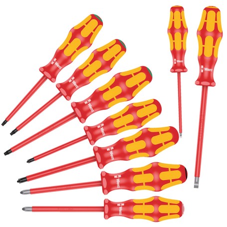 160 i/162 i/167 i/9 Schraubendrehersatz Kraftform Plus Serie 100 (rot/gelb, 9-teilig, mit Lasertip) (05133355001)