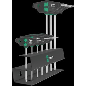 467/7 TORX HF Set 2 Quergriff-Schraubendreher + Rack, 7-teilig (schwarz/grn, mit Haltefunktion) (05023456001)