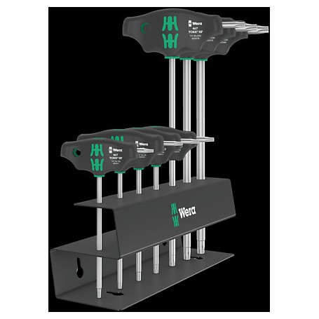 467/7 TORX HF Set 2 Quergriff-Schraubendreher + Rack, 7-teilig (schwarz/grn, mit Haltefunktion) (05023456001)