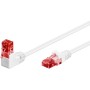 Patchkabel Cat.6 U/UTP, 1x 90 gewinkelt (wei, 0,5 Meter) (51521)