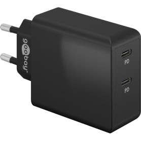 USB-C Dual-Schnellladegert 36 Watt (schwarz, 2x USB-C, Power Delivery) (61757)