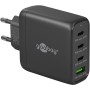 USB-C Multiport-Schnellladegert, PD, GaN, 68 Watt (schwarz, 3x USB-C, 1x USB-A, Power Delivery, QuickCharge) (64819)