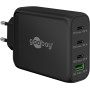 USB-C PD Multiport-Schnellladegert 100 Watt (schwarz, 1x USB-A QC, 3x USB-C PD, GaN-Technologie) (65555)