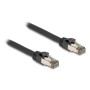 RJ-45 Netzwerkkabel Cat.6a U/FTP ultra flexibel (schwarz, 15 Meter, innerer Edelstahlmantel) (80245)