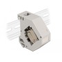 Hutschienenadapter mit Keystone-Modul RJ-45  Cat.6a LSA (grau) (86014)