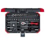 Red Steckschlssel-Satz 1/4", 46-teilig (rot/schwarz, mit Umschalt-Knarre, SW 4mm - 14mm) (3300052)
