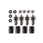 Core Push Mounting 25mm M3/M4/UNC 6-32 Set 4x, Befestigung/Montage (schwarz/silber, 25 mm) (15725)