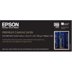 Epson Premium, 17" x 12.2m, 350g/m² carta fotografica Bianco Satinata (C13S041846)