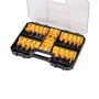 Frser-Set DT90017, 22-teilig (schwarz/gelb, 8mm Schaft) (DT90017-QZ)