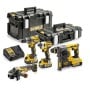 Akku-Maschinen Set DCK422P3, 18Volt (gelb/schwarz, 3x Li-Ionen Akku 5,0Ah, in 2 Tough.Boxen) (DCK422P3-QW)