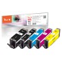Peach PI100-378 cartuccia d'inchiostro 5 pz Compatibile Resa elevata (XL) Nero, Ciano, Magenta, Giallo