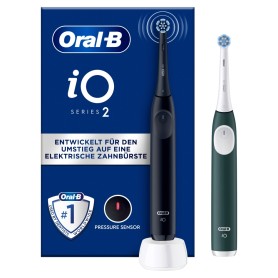 Oral-B iO Series 2 Elektrische Zahnbürste + 2. Handstück Night Black/ Forest Green (612418)