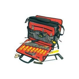 C.K Werkzeugtasche für Elektriker-Techniker, bestückt mit 19 Werkzeugen: kleine Metallsäge, Kabelmesser, auto- (T1630 FKIT)