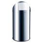 Helit H2401400 bidone per la spazzatura 50 L Rotondo Acciaio inox Nero, Grigio