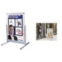 FRANKEN Plakatständer "Outdoor", DIN A1 (B)594 x (H)841 mm für den Außenbereich, aus silbereloxiertem Aluminium (BS1302)
