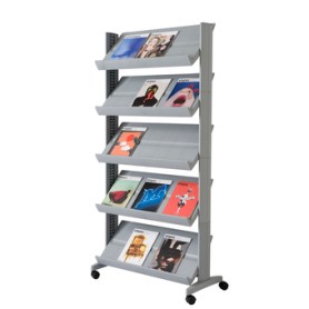 PaperFlow K502555 portariviste Metallo, Plastica Grigio (255N.35)
