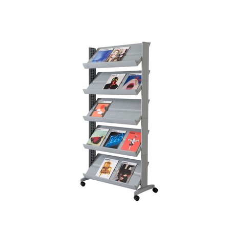 PaperFlow K502555 portariviste Metallo, Plastica Grigio (255N.35)