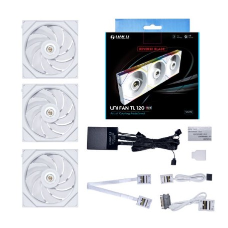 Lian Li UNI FAN TL Case per computer Ventilatore 12 cm Bianco (12RTL3W)