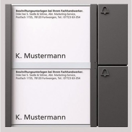 S. Siedle & Soehne Bus-Tasten-Modul dgr/gli BTM 650-02 DG (200038789-00)