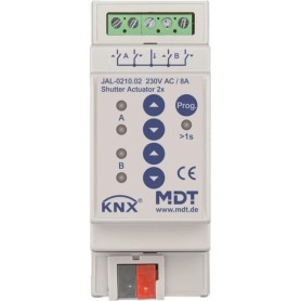 MDT - Jalousieaktor 2-fach 2TE REG 10A für Rollladenmotoren 230VAC bis 600W (JAL-0210.02)