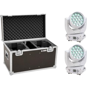 EUROLITE Set 2x LED TMH-X4 Moving-Head Wash Zoom ws + Case (20000953)