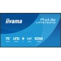iiyama LH7575UHS-B2AG visualizzatore di messaggi Pannello piatto per segnaletica digitale 190,5 cm (75") LCD Wi-Fi 500 cd/m² 4K