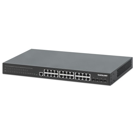 Intellinet 561846 switch di rete Gestito L2+ Gigabit Ethernet (10/100/1000) Supporto Power over Ethernet (PoE) 1U Nero