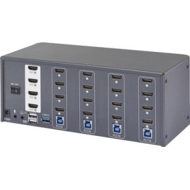 SpeaKa Professional 4 Port HDMI Multi Display KVM Switch 4x4 KVM-Konsole 3840 x 2160 (SP-13389140)