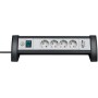 Brennenstuhl 1156250514 prolunghe e multiple 1,8 m 4 presa(e) AC Interno Nero, Grigio (1156250534)
