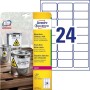 Avery L4773-20 etichetta autoadesiva Rettangolo con angoli arrotondati Permanente Bianco 480 pz (L4773-20)