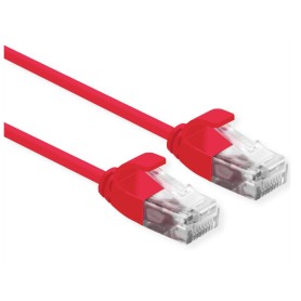 ROLINE CAVO UTP DATA CENTER PATCHCORD CAT.6A, CLASS EA, LSOH, SLIM, ROSSO, 1M (21.15.3913)