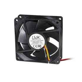 VENTOLA PER CASE 80X80X25MM BK 12V CONNETTORE 3 FILI CON VITI INCLUSE (LKV8025)