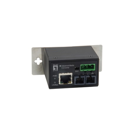LevelOne IEC-4002 convertitore multimediale di rete 100 Mbit/s Modalità multipla Nero (IEC-4002)