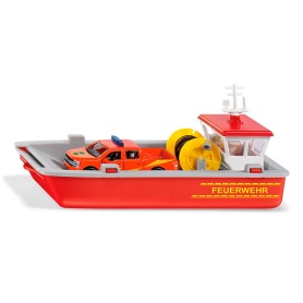 Siku Fire Brigade working boat Modello di barca dei vigili del fuoco Preassemblato 1:50 (2117)