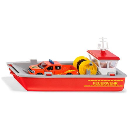 Siku Fire Brigade working boat Modello di barca dei vigili del fuoco Preassemblato 1:50 (2117)
