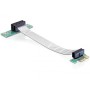 Riser Karte PCI Express x1  x1 mit flexiblem Kabel 13 cm links gerichtet, Riser Card (41839)