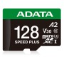 ADATA microSD  128GB Speed Plus UHS-I U3 + Adapter (UD128GUI3V30A2SP-RA1)