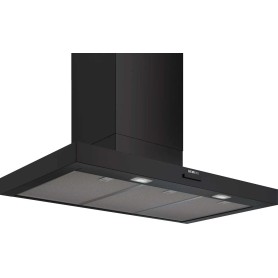 Siemens LJ95BCC60 , iQ300, Cappa di design integrata, 60 cm, vetro trasparente, nero opaco, Classe : B