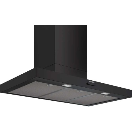 Siemens LJ95BCC60 , iQ300, Cappa di design integrata, 60 cm, vetro trasparente, nero opaco, Classe : B
