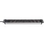 Brennenstuhl 1390007009 prolunghe e multiple 2 m 9 presa(e) AC Alluminio, Nero