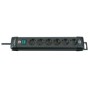 Brennenstuhl 1951160100 prolunghe e multiple 3 m 6 presa(e) AC Nero