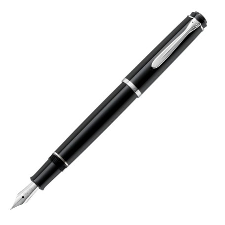 Pelikan P 205 penna stilografica Sistema di riempimento della cartuccia Nero, Argento 1 pz (930750)